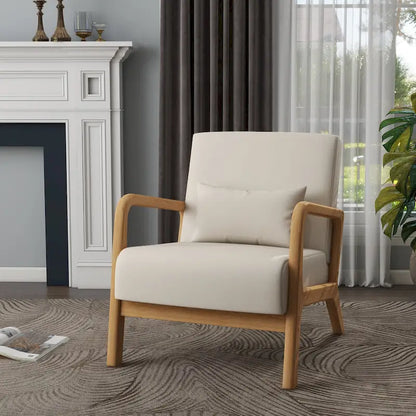 Fauteuil d'appoint rembourré de style moderne du milieu du siècle avec coussin