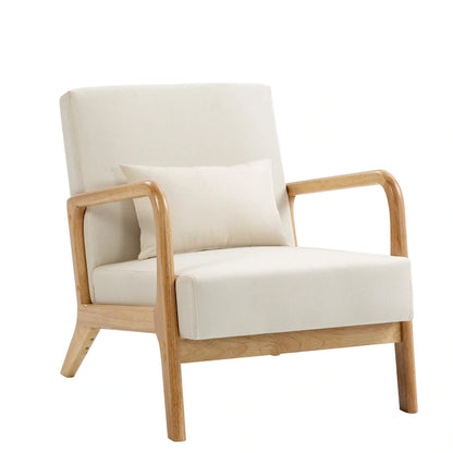 Fauteuil d'appoint rembourré de style moderne du milieu du siècle avec coussin