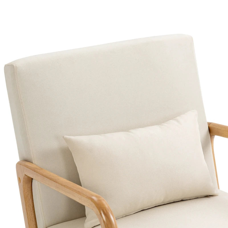 Fauteuil d'appoint rembourré de style moderne du milieu du siècle avec coussin