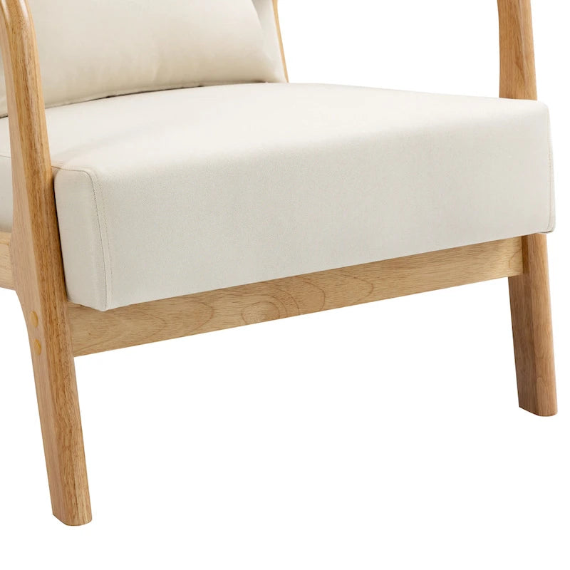 Fauteuil d'appoint rembourré de style moderne du milieu du siècle avec coussin