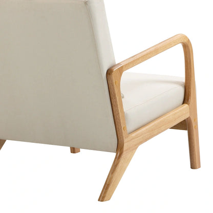 Fauteuil d'appoint rembourré de style moderne du milieu du siècle avec coussin