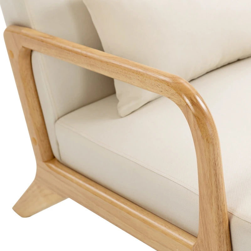 Fauteuil d'appoint rembourré de style moderne du milieu du siècle avec coussin