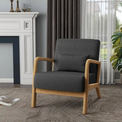 Fauteuil d'appoint rembourré de style moderne du milieu du siècle avec coussin