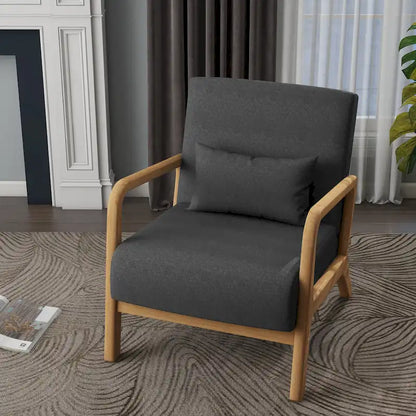 Fauteuil d'appoint rembourré de style moderne du milieu du siècle avec coussin