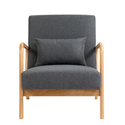 Fauteuil d'appoint rembourré de style moderne du milieu du siècle avec coussin