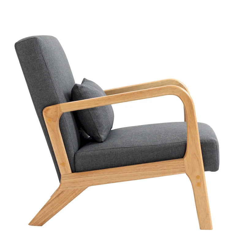 Fauteuil d'appoint rembourré de style moderne du milieu du siècle avec coussin