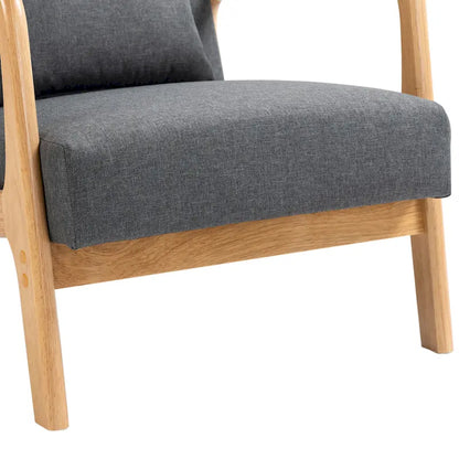 Fauteuil d'appoint rembourré de style moderne du milieu du siècle avec coussin