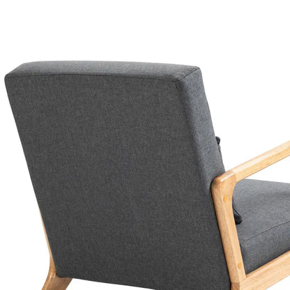 Fauteuil d'appoint rembourré de style moderne du milieu du siècle avec coussin