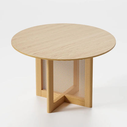 Table de salle à manger ronde en bois massif pour 4 à 6 personnes