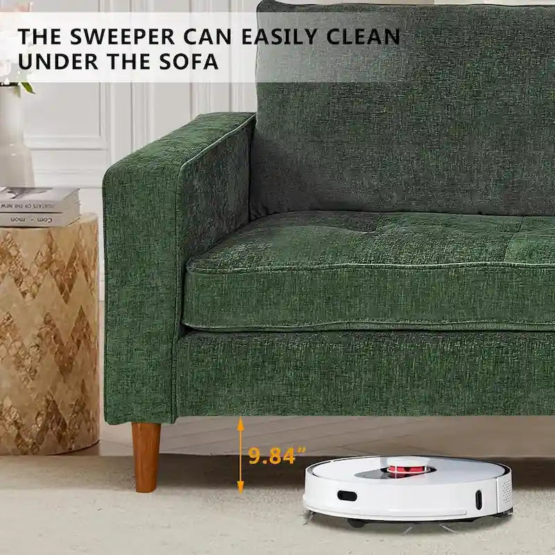 Canapé 2 places 82,68 cm pour salon, canapé deux places avec port USB/Type-C, canapé confortable en chenille avec housse amovible