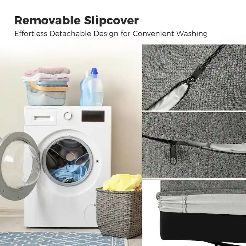 Fauteuil pivotant moderne Erkenbald à 360 degrés avec housse amovible (lot de 2) par HULALA HOME