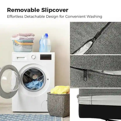 Fauteuil pivotant moderne Erkenbald à 360 degrés avec housse amovible (lot de 2) par HULALA HOME