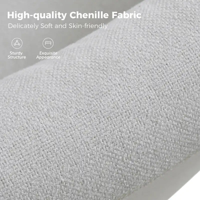 Fauteuil pivotant moderne Erkenbald à 360 degrés avec housse amovible (lot de 2) par HULALA HOME