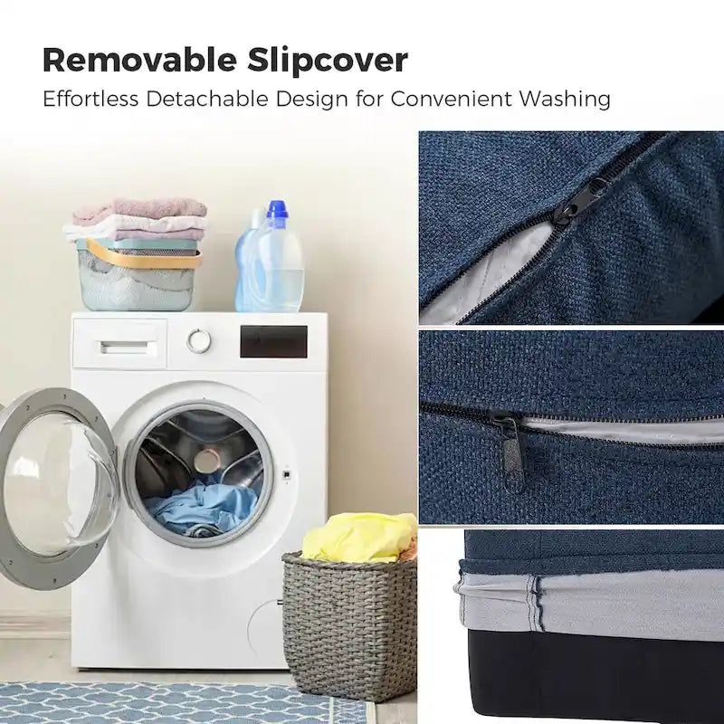 Fauteuil pivotant moderne Erkenbald à 360 degrés avec housse amovible (lot de 2) par HULALA HOME