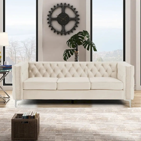 Morden Fort Deep Dutch Velvet Modern Sofa