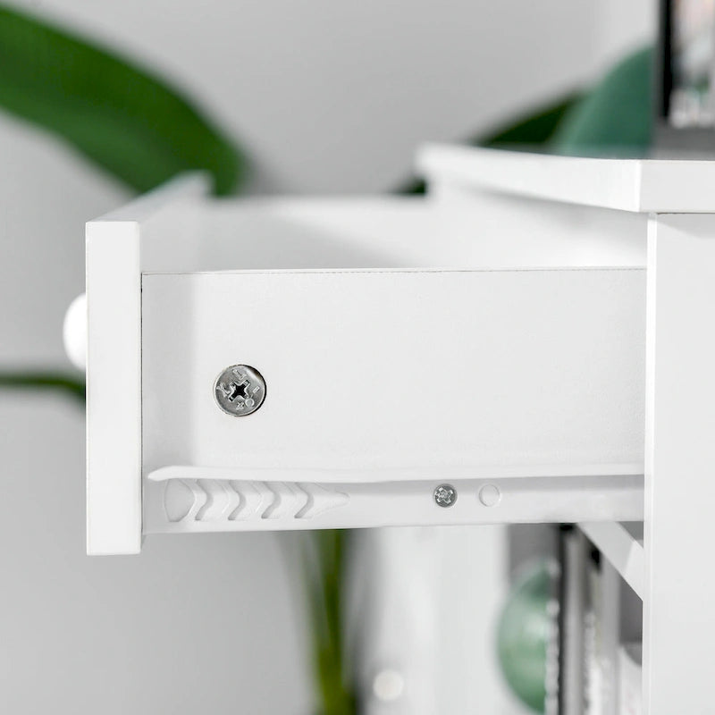 Console HOMCOM avec tiroirs et 2 étagères, table d'appoint moderne pour entrée, salon ou chambre.