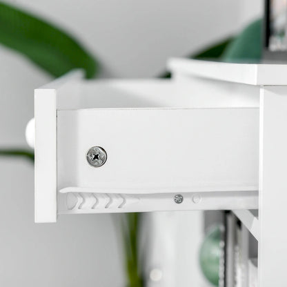 Console HOMCOM avec tiroirs et 2 étagères, table d'appoint moderne pour entrée, salon ou chambre.