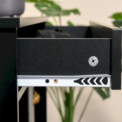 Console HOMCOM avec tiroirs et 2 étagères, table d'appoint moderne pour entrée, salon ou chambre.