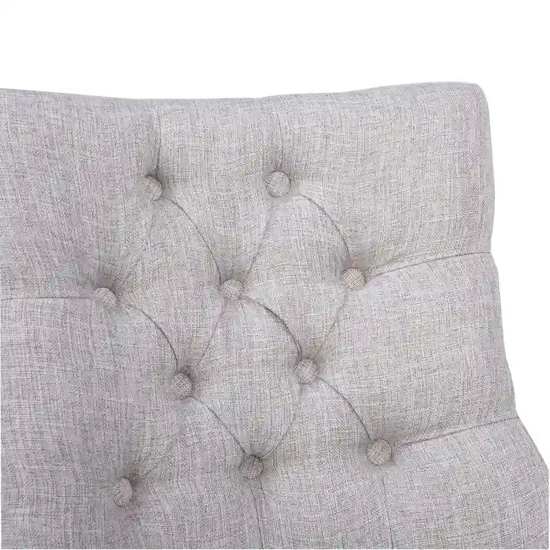 Chaise de salle à manger Grandview capitonnée en lin