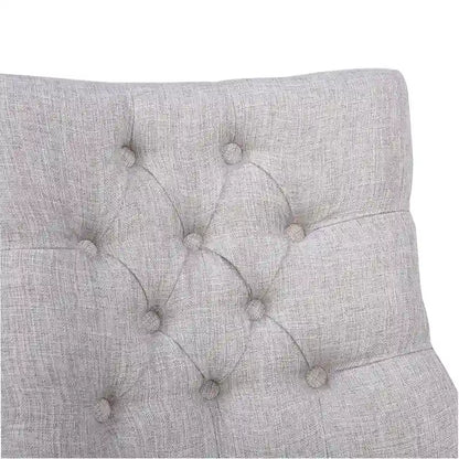 Chaise de salle à manger Grandview capitonnée en lin