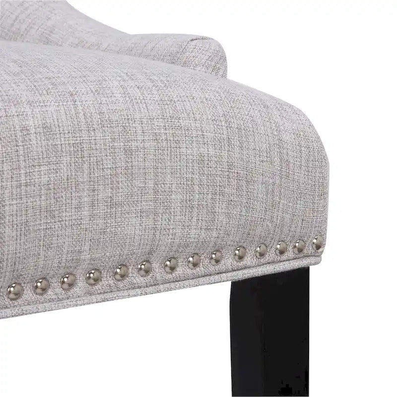 Chaise de salle à manger Grandview capitonnée en lin