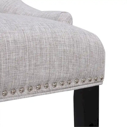 Chaise de salle à manger Grandview capitonnée en lin