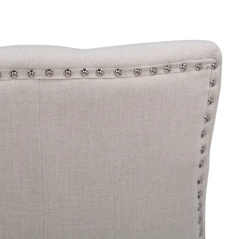 Chaise de salle à manger Grandview capitonnée en lin