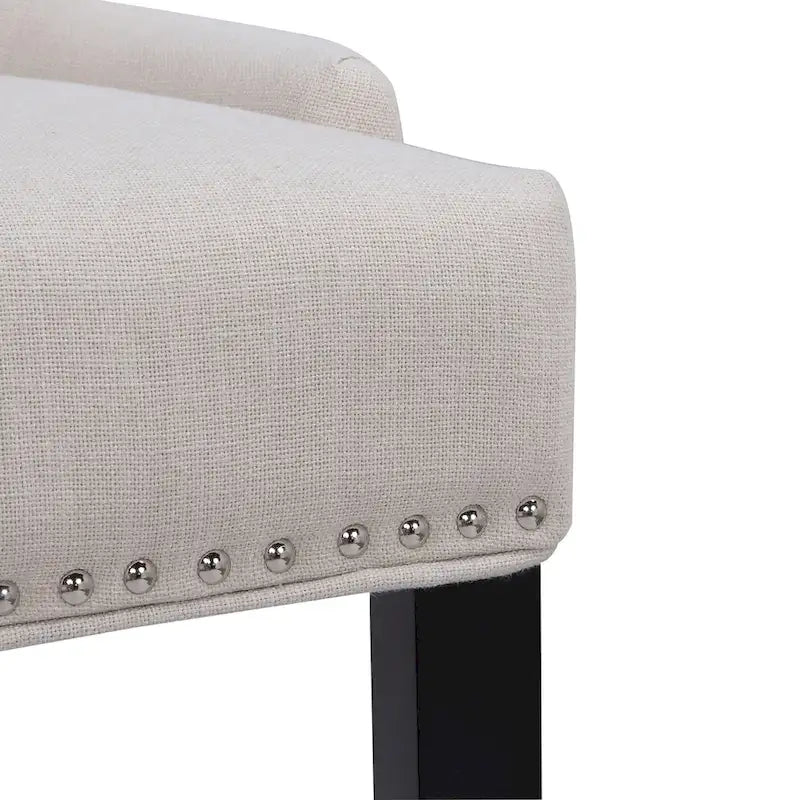 Chaise de salle à manger Grandview capitonnée en lin