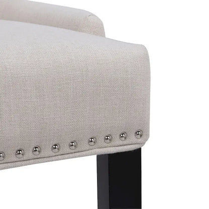 Chaise de salle à manger Grandview capitonnée en lin
