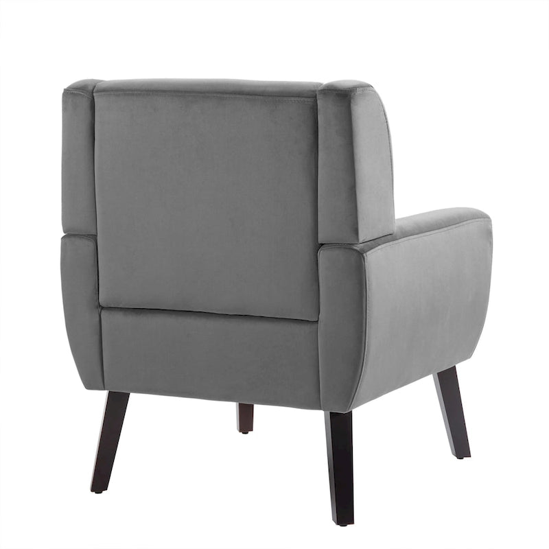 Fauteuil capitonné en velours, lot de 2