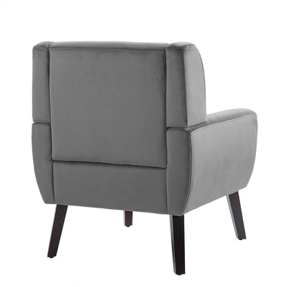 Fauteuil capitonné en velours, lot de 2