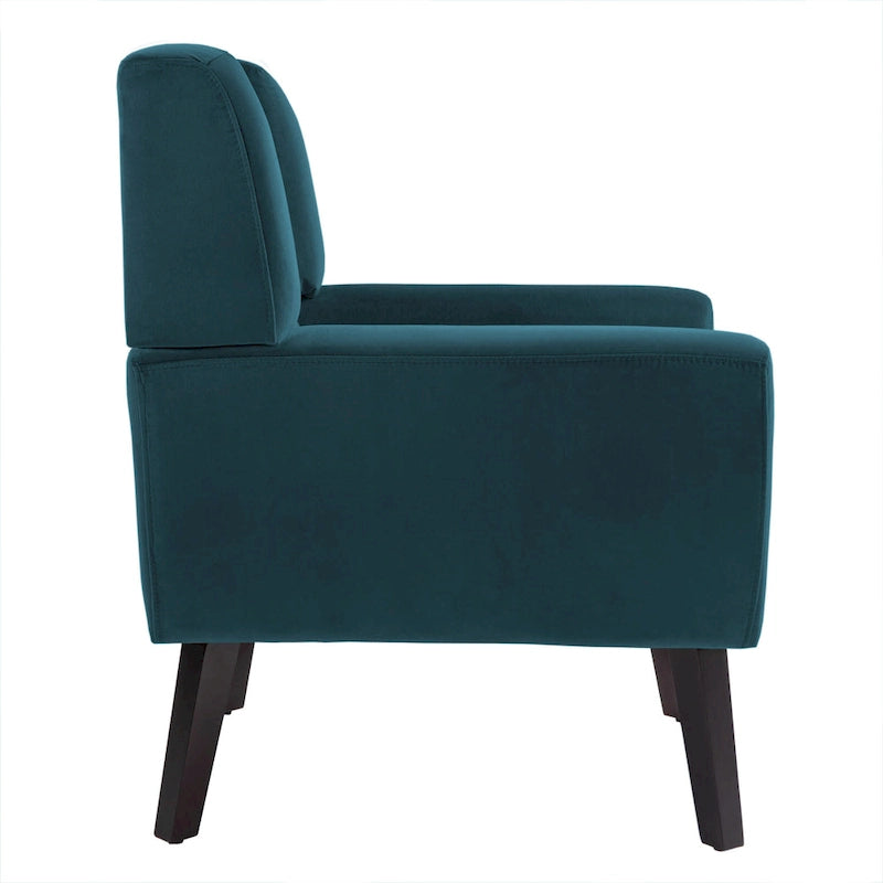 Fauteuil capitonné en velours, lot de 2