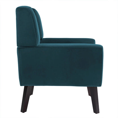 Fauteuil capitonné en velours, lot de 2