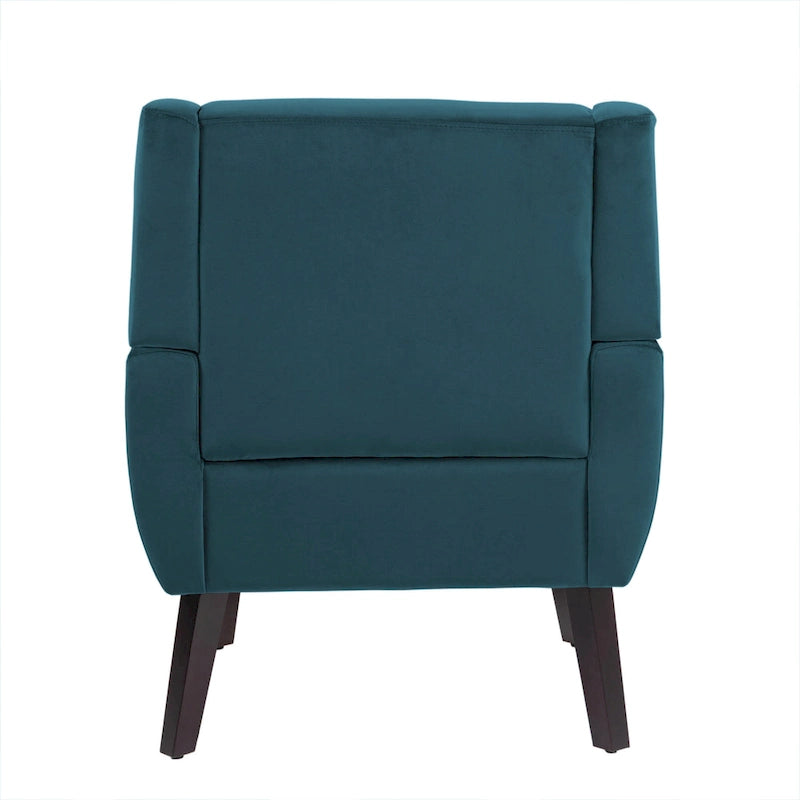 Fauteuil capitonné en velours, lot de 2