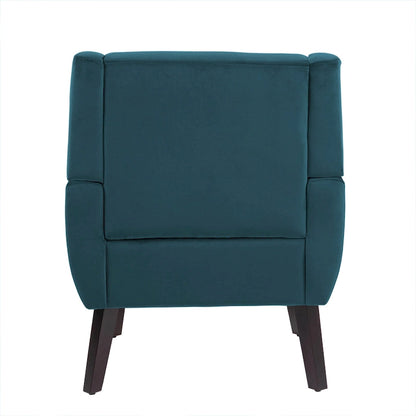 Fauteuil capitonné en velours, lot de 2