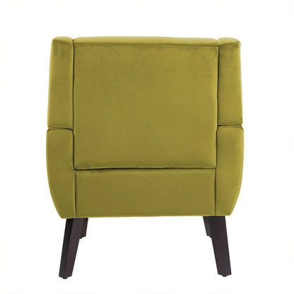 Fauteuil capitonné en velours, lot de 2