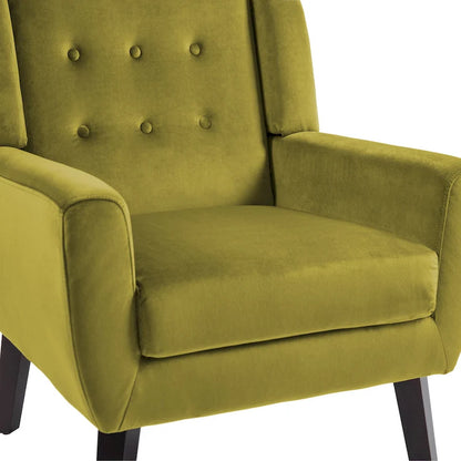 Fauteuil capitonné en velours, lot de 2