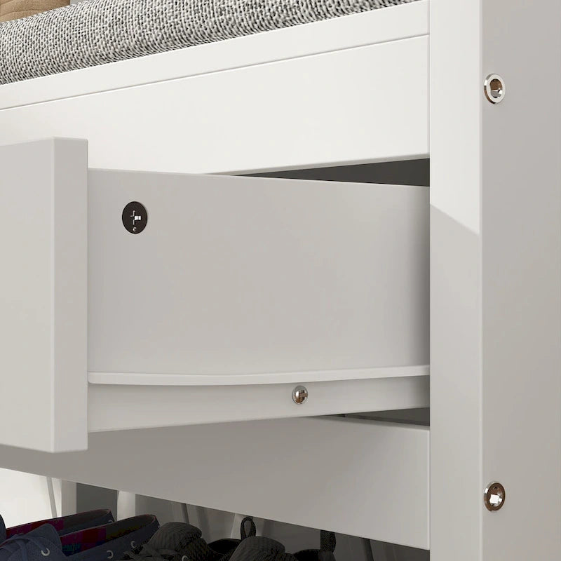 Porte-manteau Timechee 34,3 cm de large avec banc et rangement à chaussures