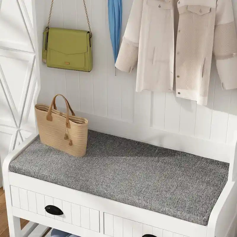 Porte-manteau Timechee 34,3 cm de large avec banc et rangement à chaussures