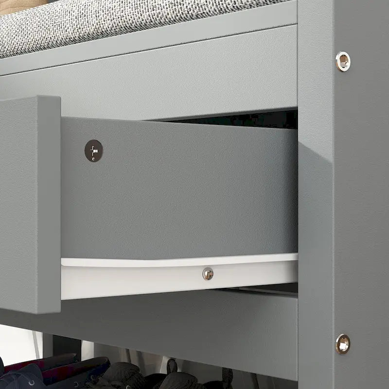 Porte-manteau Timechee 34,3 cm de large avec banc et rangement à chaussures