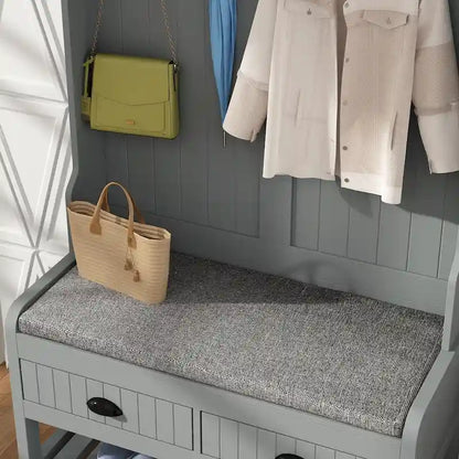 Porte-manteau Timechee 34,3 cm de large avec banc et rangement à chaussures