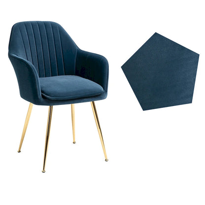 Ensemble de 4 chaises de salle à manger rembourrées en velours AVAWING avec accoudoirs.