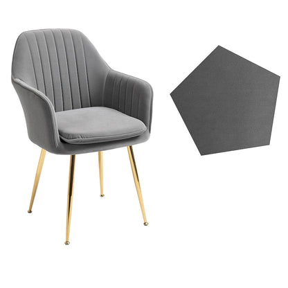 Ensemble de 4 chaises de salle à manger rembourrées en velours AVAWING avec accoudoirs.