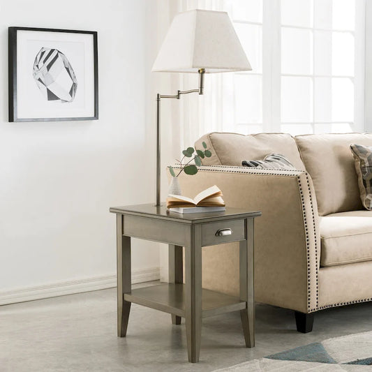 Leick Home Laurent One Drawer Swing Arm Lamp Side Table