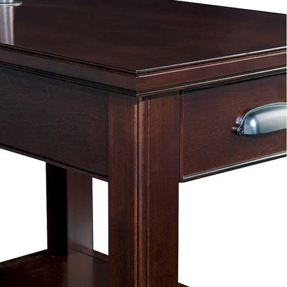 Table d'appoint Leick Home Laurent à un tiroir et bras articulé