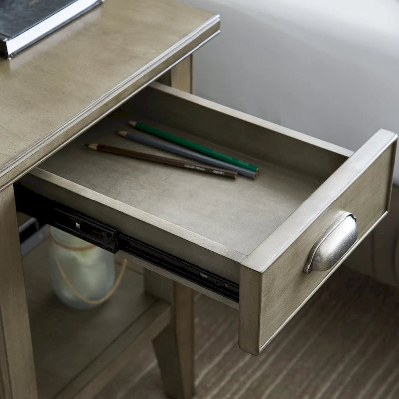 Table d'appoint Leick Home Laurent à un tiroir et bras articulé