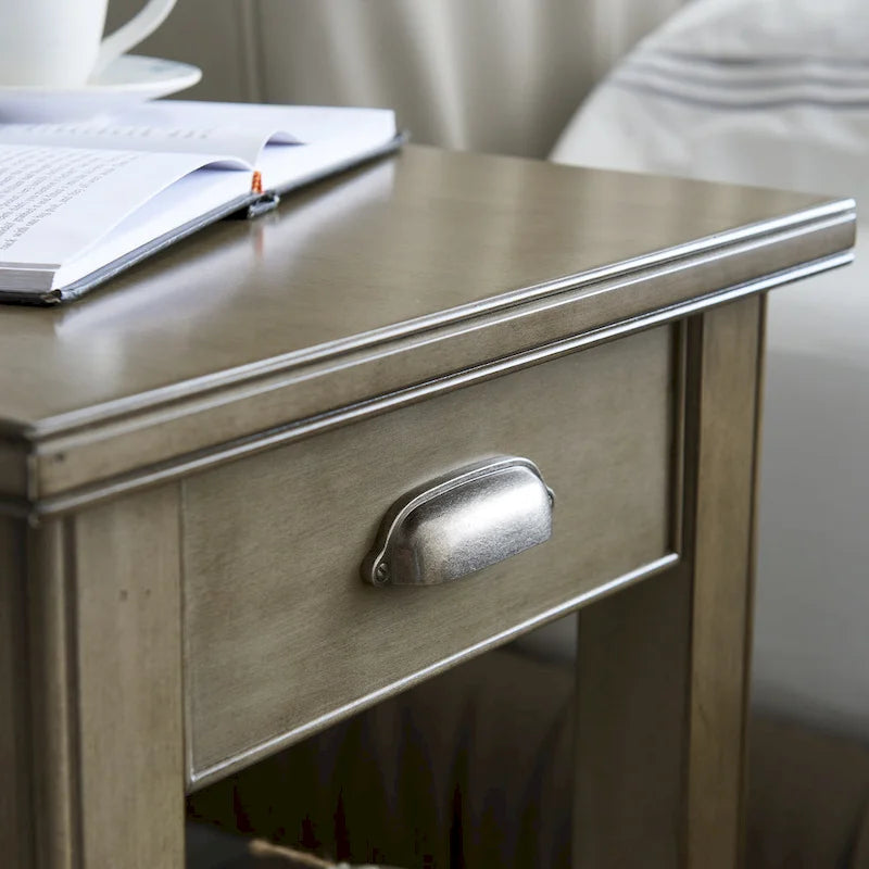 Table d'appoint Leick Home Laurent à un tiroir et bras articulé