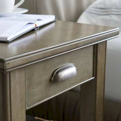 Table d'appoint Leick Home Laurent à un tiroir et bras articulé