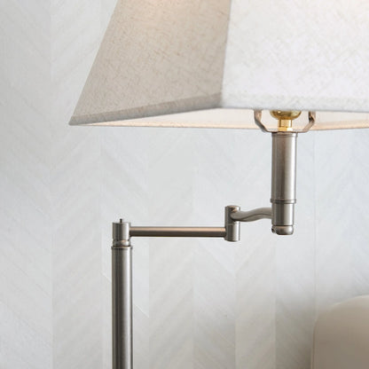 Table d'appoint Leick Home Laurent à un tiroir et bras articulé