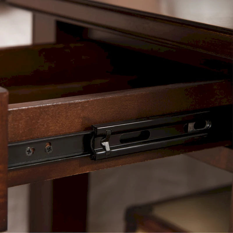 Table d'appoint Leick Home Laurent à un tiroir et bras articulé